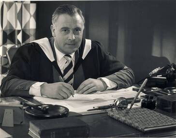 Photograph (Series), Wolfgang Sievers, The Peninsula School's first Headmaster, Rev. Dudley Clarke, 1961