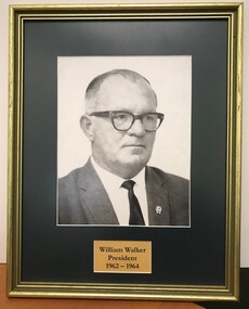 Photograph - Framed Photograph, William Walker - President - 1962-1964, 1962