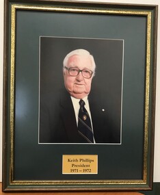 Photograph - Framed Photograph, Keith Phillips - President - 1971-1972, 1971