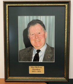 Photograph - Framed Photograph, Max McEvoy - President - 1973-1975, 1973