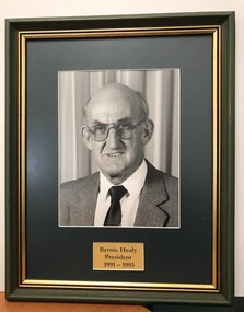 Photograph - Framed Photograph, Bernie Healy - President - 1991-1993, 1991
