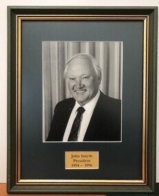 Photograph - Framed Photograph, John Smyth - President - 1994-1996, 1994