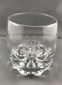 Memorabilia - Glass, Heidelberg Golf Club, HGC whiskey glass 1928-2003, 2003