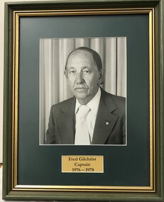 Photograph - Framed Photograph, Fred Gilchrist - Captain - 1976-1978, 1976