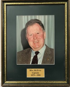 Photograph - Framed Photograph, Max McEvoy - Captain - 1979-1981, 1979