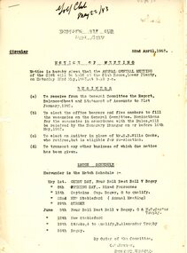 Document - Annual Report, Heidelberg Golf Club, 1942-43: The Heidelberg Golf Club, Lower Plenty, 22/04/1943