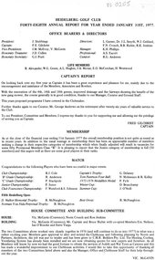Document - Annual Report, Heidelberg Golf Club, Heidelberg Golf Club, Lower Plenty: Forty-seventh Annual Report, Year ended January 31st, 1977, 1977