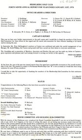 Document - Annual Report, Heidelberg Golf Club, Heidelberg Golf Club, Lower Plenty: Forty-seventh Annual Report, Year ended January 31st, 1978, 1978
