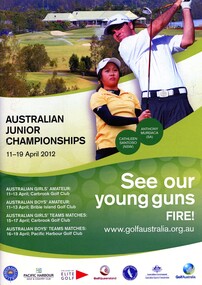 Booklet, Golf Australia, Australian Junior Championships 11-19 April 2012, 2012
