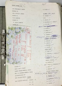 Administrative record - Minute Book, Heidelberg Golf Club, Ladies'/Associates' Annual General Meetings - Minutes: Book L/A 10: 1971-1989, 1973-1979