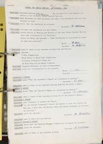 Administrative record - Minute Book, Heidelberg Golf Club, Ladies'/Associates' Annual General Meetings - Minutes: Book L/A 12: 1990-1997, 1990-1997