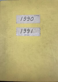 Administrative record - Minute Book, Heidelberg Golf Club, Ladies'/Associates' Reports - President, Captain and Treasurer: Book L/A 27: 1990-1992, 1990-1992