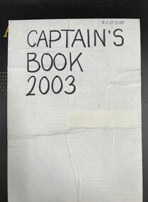 Administrative record - Minute Book, Heidelberg Golf Club, Ladies'/Associates' Reports - Captain's book: Book L/A 31: 2003, 2003