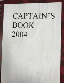 Administrative record - Minute Book, Heidelberg Golf Club, Ladies'/Associates' Reports - Captain's book: Book L/A 32: 2004, 2004