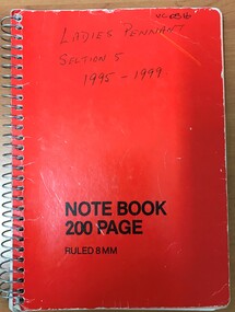 Administrative record - Book, Heidelberg Golf Club, Ladies Pennant Section 5, 1995-1999: Ladies Pennant Book 3, 1995-1999