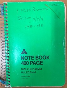 Administrative record - Book, Heidelberg Golf Club, Heidelberg Ladies Pennant Sections 7, 8, 9, 1986-1995: Ladies Pennant Book 9, 1986-1995