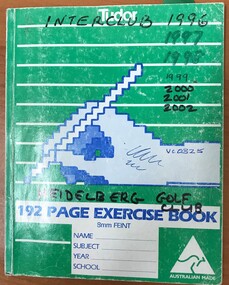 Administrative record - Book, Heidelberg Golf Club, Heidelberg Ladies Pennant Inter club competition, 1996-2002: Ladies Pennant Book 12, 1996-2002