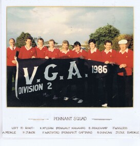Photograph - Team Photograph, Heidelberg Golf Club, Heidelberg Golf Club 1986 Pennant Squad, V.G.A. Division 2, 1986