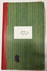 Administrative record - Reports, Heidelberg Golf Club, Directors' Reports: Book 4: March 1957 - May 1962, 1957 - 1962