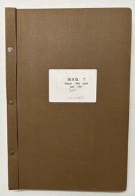 Administrative record - Reports, Heidelberg Golf Club, Directors' Reports: Book 7: March 1966 - June 1967, 1966 - 1967