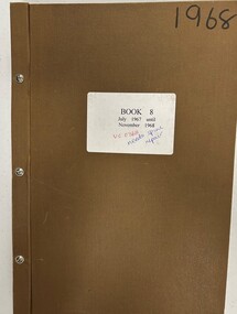 Administrative record - Reports, Heidelberg Golf Club, Directors' Reports: Book 8: July 1967 - November 1968, 1967 - 1968