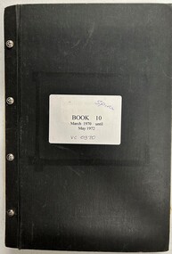 Administrative record - Reports, Heidelberg Golf Club, Directors' Reports: Book 10: March 1970 - May 1972, 1970 - 1972