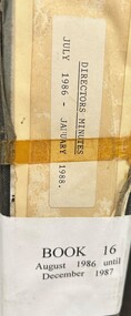 Administrative record - Reports, Heidelberg Golf Club, Directors' Reports: Book 16: August 1986 - December 1987, 1986 - 1987