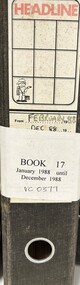 Administrative record - Reports, Heidelberg Golf Club, Directors' Reports: Book 17: January 1988 - December 1988, 1988