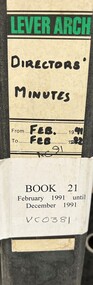 Administrative record - Reports, Heidelberg Golf Club, Directors' Reports: Book 21: February 1991 - December 1991, 1991