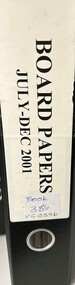 Administrative record - Reports, Heidelberg Golf Club, Directors' Reports (Board Papers): Book 36: July 2001 - December 2001, 2001