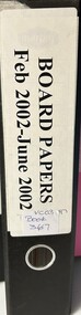 Administrative record - Reports, Heidelberg Golf Club, Directors' Reports (Board Papers): Book 37: February 2002 - June 2002, 2002