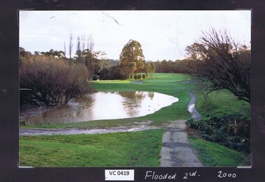 Photograph, Flooded 2nd fairway 2000: Heidelberg Golf Club, 2000