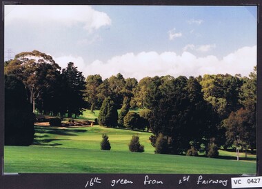 Photograph, 16th green from 1st fairway: Heidelberg Golf Club, 2000c
