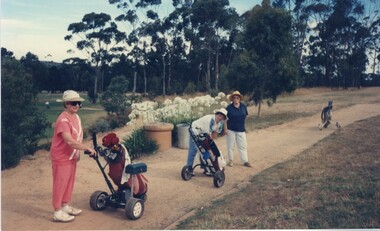 Photograph, Faye Lamb, Lady members on path at new 11th tee: Heidelberg Golf Club, 1997