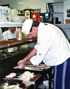 Photograph, Heidelberg Golf Club: 75th anniversary - Chef preparing for anniversary dinner, 16/08/2003