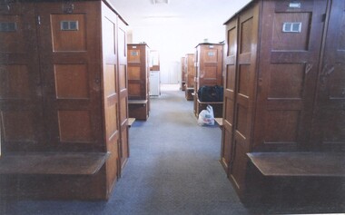 Photograph, Heidelberg Golf Club: Clubhouse renovations 1997-98 - Men's locker room, 1997