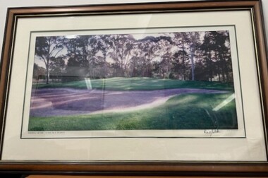 Photograph - Framed Photograph, David Scaletti, 1st hole, par 4, 183 meters: Heidelberg Golf Club, 1999