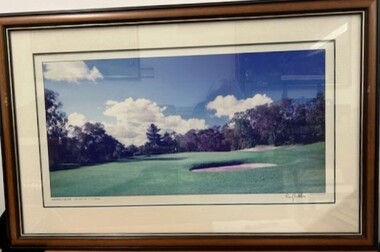 Photograph - Framed Photograph, David Scaletti, 13th hole, par 3, 175 meters: Heidelberg Golf Club, 1999