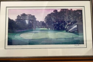 Photograph - Framed Photograph, David Scaletti, 16th hole, par 4, 321 meters: Heidelberg Golf Club, 1999