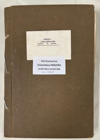 Administrative record - Minute Book, Heidelberg Golf Club Bowling Club, Heidelberg Golf Club Bowling Club: Minutes 1962-1966, 1962-1968