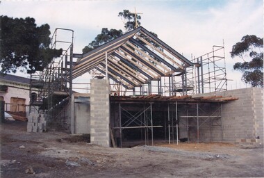 Photograph, Heidelberg Golf Club: Clubhouse renovations 1997-98 - Eaglemont Room floor, 1997