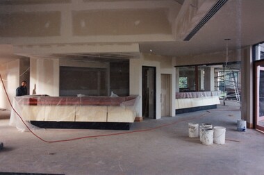 Photograph, Heidelberg Golf Club: Clubhouse renovations 1997-98 - Eaglemont Room bar preparation, 1997