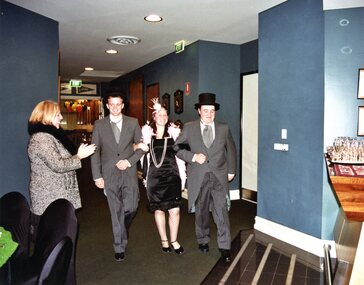 Photograph, Heidelberg Golf Club, Heidelberg Golf Club: 75th anniversary dinner - Staff enter the Eaglemont Room, 16/08/2003