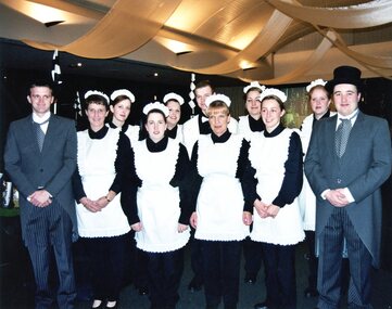 Photograph, Heidelberg Golf Club, Heidelberg Golf Club: 75th anniversary dinner - Wait staff assembled before dinner service, 16/08/2003