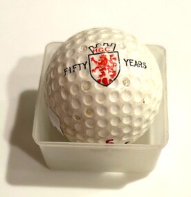 Equipment - Commemorative Golf Ball, Heidelberg Golf Club, Spalding Hot Dot 6: HGC Fifty Years, 1978