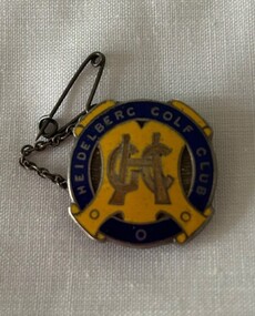 Decorative object - Badge, Heidelberg Golf Club, HGC Member's badge, 1960s