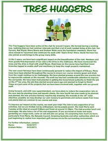 Document - Notes, Heidelberg Golf Club, Tree Huggers 2005-2007, 2005-2007