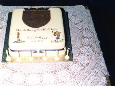 Photograph, Heidelberg Golf Club, 60th birthday cake 1988, 1988