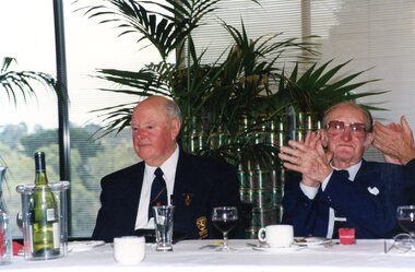 Photograph, Heidelberg Golf Club, R&B presentation lunch 2000: Vic McGavin and Sid Sanders, 2000
