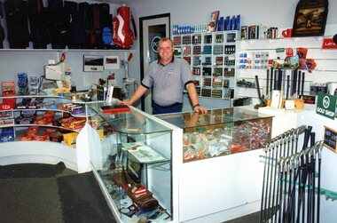 Photograph, Heidelberg Golf Club, Struan McDowell in Pro Shop, 1998